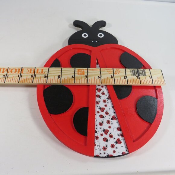 Ladybug 1/4" thick wood wall decor dimensional 13" tall - Picture 5 of 8